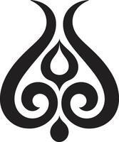 Vector Harmony Arabic Floral Logo Mastery Black Beauty in Arabesque Floral Tiles Emblem