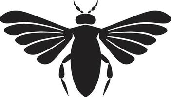 Cicada Majesty Black Vector Insect Symbol of Serenity Charming Insect Silhouette Black Cicada Designs Delicate Aesthetic