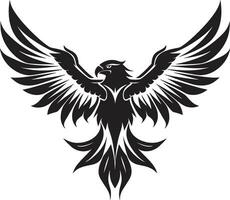 Vector Artistry Unveiled Eagle Emblem Powerful Predator Black Eagle Icon in Vector