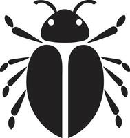 Symmetrical Beauty Unveiled The Ladybugs Emblematic Crest Eyes of Elegance The Abstract Ladybugs Geometric Design in Shadows vector
