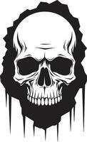 Peering through Cracks The Enigmatic Wall Skull Skulls Awakening The Cracked Wall Emblem vector