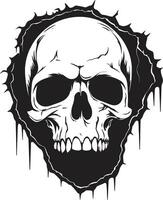 Cracked Wall Resurgence The Skulls Emergence Peek of Darkness The Cracked Wall Skull Symbol vector