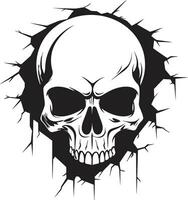 Mystical Wall Intrigue A Skulls Cryptic Appearance Gothic Resurgence The Hidden Gaze of the Vector Skull