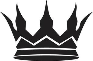 Crowning Achievement Black Crown Emblem Crown of Excellence Black Logo with Icon vector