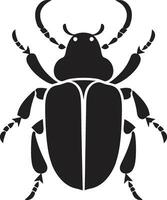 Bug Emblem Sleek Black Bird Emblem vector