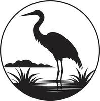 Heron in Flight Vector Inspiration Heron Symbol in Bold Black