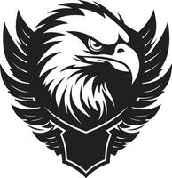 Eagles Realm Black Design Emblem Black Beauty Logo of the Noble Eagle vector