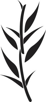 Black Beauty in Botanical Artistry Bamboo Logo Bamboo Zen Design Black Logo with Vector Icon