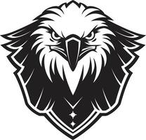 Wings of Majesty Vector Icon in Black Eagles Realm Black Design Emblem