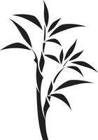 Botanical Elegance in Black Bamboo in Black Vector Icon Elegant Natures Touch Tranquil Black Emblem