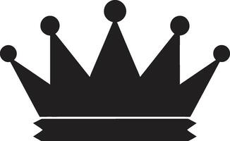 Regal Excellence Vector Icon in Black Crowning Achievement Black Crown Emblem