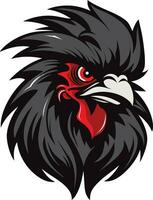 Sleek Chicken Mascot Vector Symbol Rooster Iconic Design with a Twist