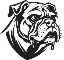 Mighty Mascot Black Bulldog Logo Vector Icon Bulldog Tenacity Black Emblem Design