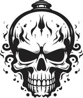 Sombre Skull Mark Enigmatic Vector Art Mystical Skull Glyph Intricate Vector Symbol