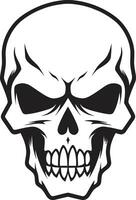 Ebon Enigma Stylish Skull Logo Witching Whispers Occult Icon vector