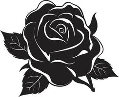elegante negro Rosa emblema en movimiento un emblema con un toque de movimiento y estilo majestuoso Rosa majestad en resumen Arte un majestuoso y resumen Rosa símbolo vector