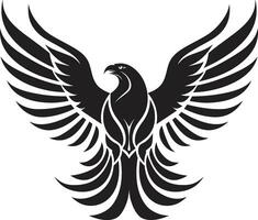 Vector Artistry Unveiled Eagle Emblem Powerful Predator Black Eagle Icon in Vector