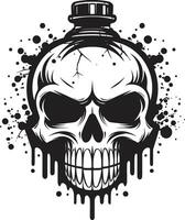 Obscure Skull Art Haunting Vector Mark Elegantly Grim Vector Brooding Skull Symbol