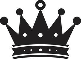 Crown of Distinction Black Logo Design Black and Exquisite Crown Vector Symbol