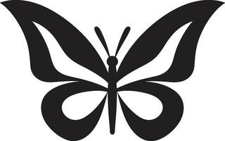 Monochrome Beauty Elegant Butterfly Symbol Noir Beauty in Flight Black Butterfly Logo vector