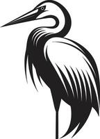 Heron Majesty in Vector Artform Contemporary Heron Profile