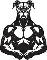 Elegant Black Logo Boxer Dog as a Boxer Mascot Vector Icon Vector Artistry Athletic Boxer Emblem in Black