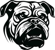 poderoso mascota negro buldog logo vector icono buldog tenacidad negro emblema diseño