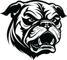 Black and Dynamic Bulldog Vector Symbol Majestic Mascot Bulldog Logo