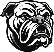 Iconic Strength Unleashed Black Emblem Design Black and Dynamic Bulldog Vector Symbol