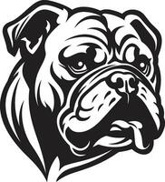 Black Beauty Bulldog Logo Mastery Exquisite Dog Art Bulldog in Black Vector