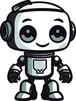 Robo Rascal Space Age Mini Robot Logo Mystical Microbot A Stylish Vector Guardian