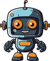 Ebon Enforcer A Compact Robot Symbol Gizmo Guardian Stylish Vector Mascot Emblem