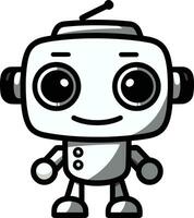 Robo Stealth A Mini Mascot in Vector Digital Dynamo A Stylish Icon Design