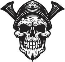 Crypt Keepers Grin An Ominous Symbol Wraiths Whispers An Enigmatic Emblem vector