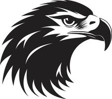 Black and Majestic Eagle Vector Icon Wings of Strength Eagle Logo in Black