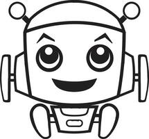 Sleek Cyber Scout A Stylish Mini Robot Robo Rover A Space Age Guardian Mascot vector