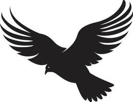 negro paloma vector logo con texto y geométrico antecedentes un agudo y moderno diseño negro paloma vector logo con texto y mano dibujado antecedentes un personal y único diseño
