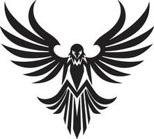 noble pájaro águila logo en negro símbolo de libertad negro águila vector icono