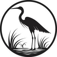 Heron Profile in Vector Art Sleek Heron Icon Design