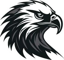 Eagle Excellence Icon in Black Eagles Grace Monochrome Emblem vector