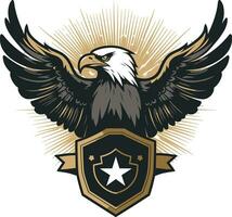 Eagle Excellence Black Icon in Vector Eagles Grace Black Logo with Majestic Bird