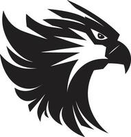 altísimo alto negro águila diseño emblema negro belleza logo de el noble águila vector