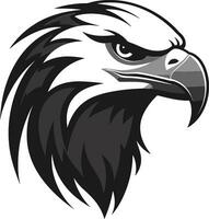 Soaring High Black Eagle Design Emblem Black Beauty Logo of the Noble Eagle vector