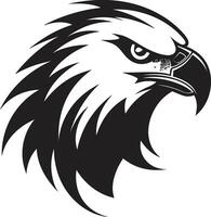 Feathered Excellence Monochrome Eagle Logo Iconic Majesty Soared Black Eagle Emblem vector