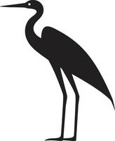 Abstract Heron Silhouette Icon Heron Symbol for Your Brand vector