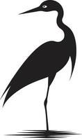 Heron Profile in Sleek Design Modern Heron Vector Art