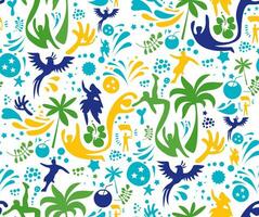 Colorful abstract sport pattern, yellow, green and blue background. Seamless Pattern included in swatch. vector