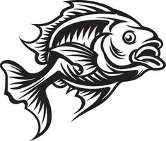 Eerie Elegance Below Fish Bone Logo Art Marine Artistry in Skeletons Vector Fish Icon