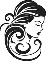 Timeless Elegance Black Face Design Emblem Elegance Unveiled Logo with Black Female Face vector