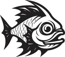 Ephemeral Elegance Fish Icon Vector Skeleton Skeletal Symphony Fish Bone Logo Art